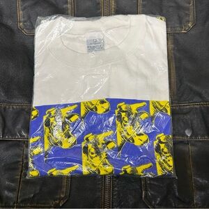 Vintage Andy Warhol Shirt Mens XL White 90s Tu Nues Deadstock NWT‎ Cows AOP Art